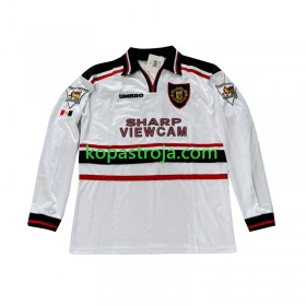 Billiga Fotbollströjor Manchester United Beckham 7 Retro Borta tröja 1998-1999 Långärmad